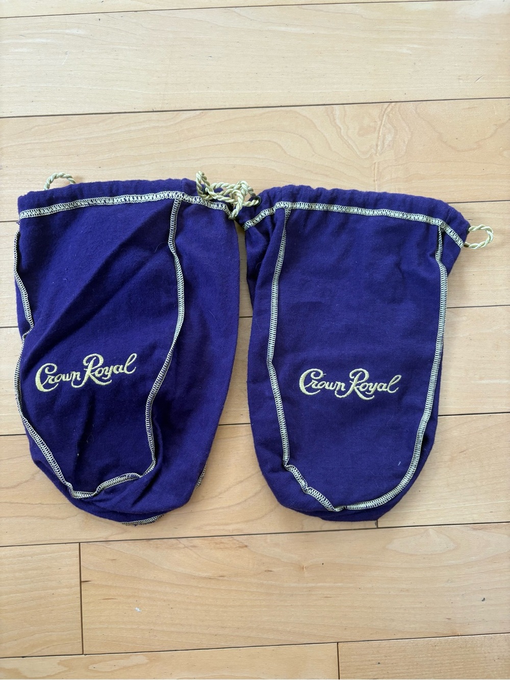 Crown Royal Purple Drawstring Pouches
